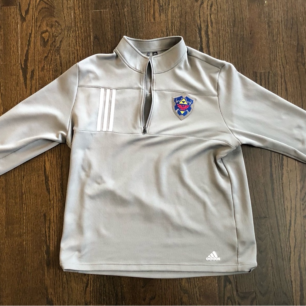 Adidas Gray Quarter-Zip Pullover